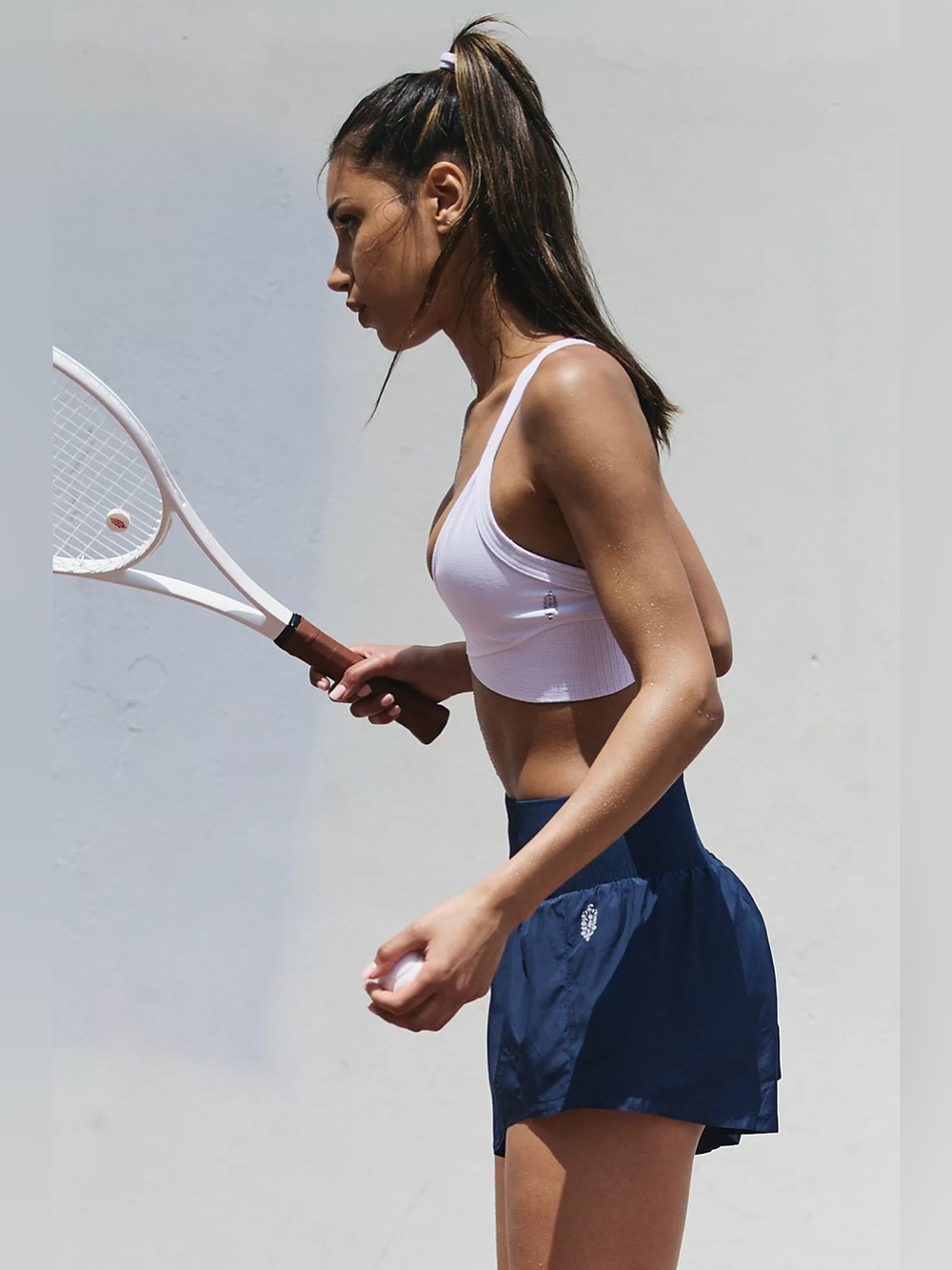 Free people movement navy carpe diem athletic shorts